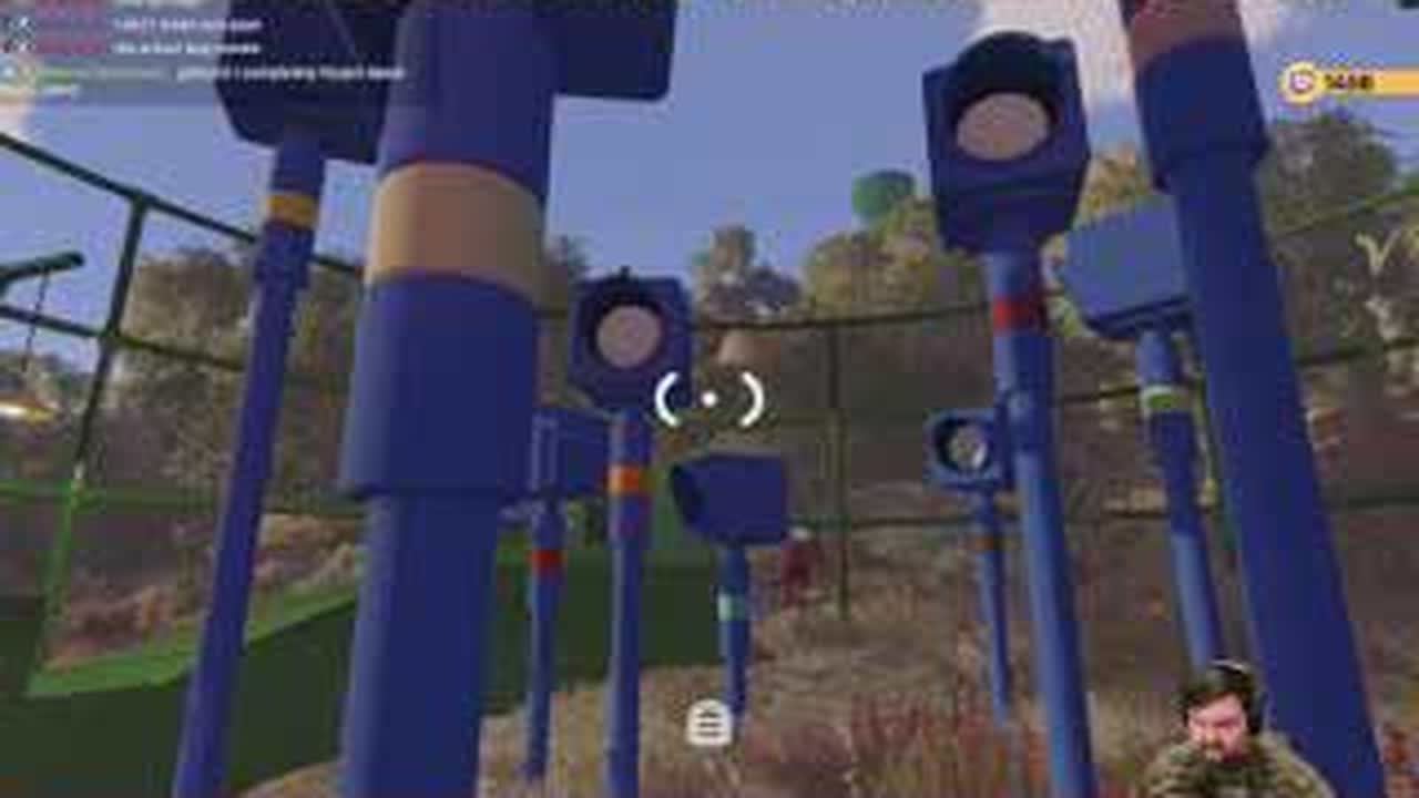 Tall blue BIG WALK lamps divided into non-overlapping coloured groups